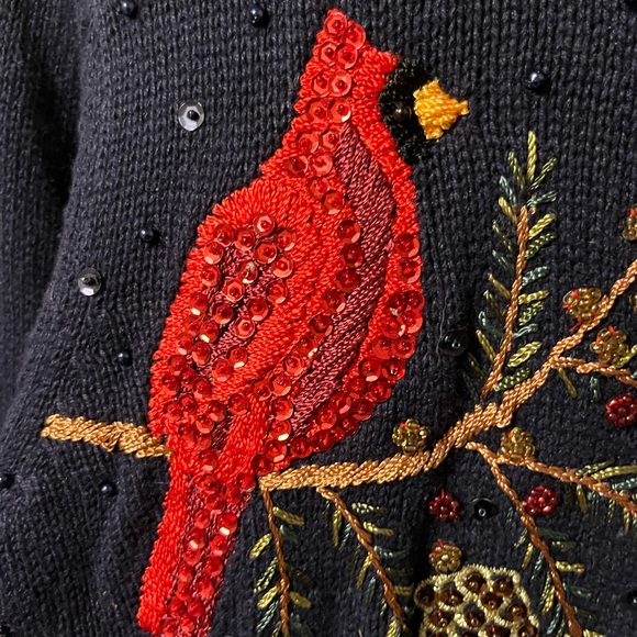 Quacker Factory Cardinal sweater, size large - Picture 2 of 7